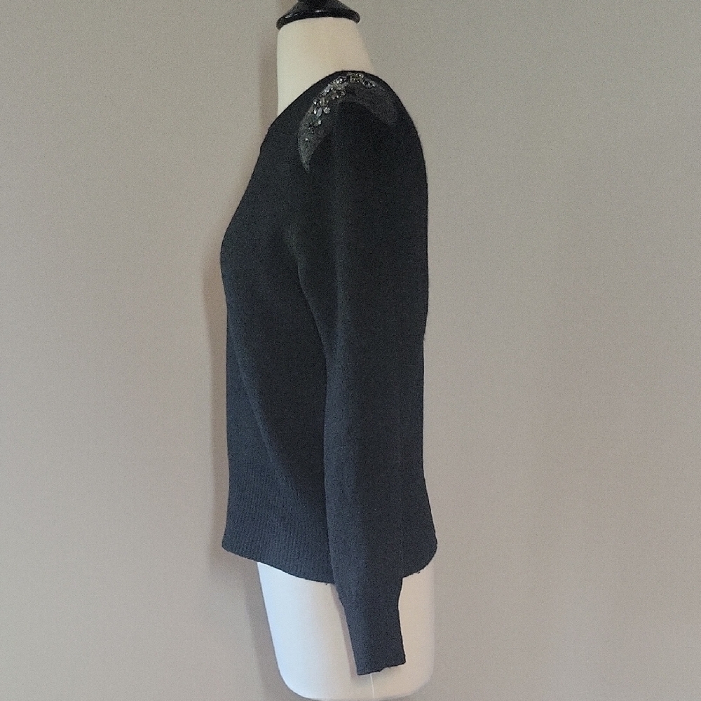 J. Crew Merino Sweater with Embellished Shoulders - Picture 5 of 10